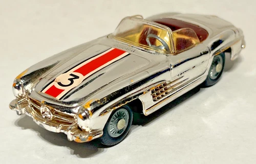 Vintage Corgi Toys Mercedes Benz 300 S.L. SL Roadster Convertible Chrome 1960's
