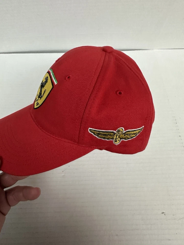 Rare Vintage Ferrari Hat Red US Grand Prix Indianapolis Motor Speedway “NEW” - Image 3 of 4