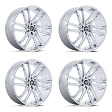 Set 4 26 Dub Dc275 Blaze Chrome 26x10 Wheels 6x135 30mm Truck Suv Rims