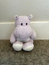 RARE & RETIRED Ty Pluffies "Wades" Purple Hippo Plush 100% TyLux 2007