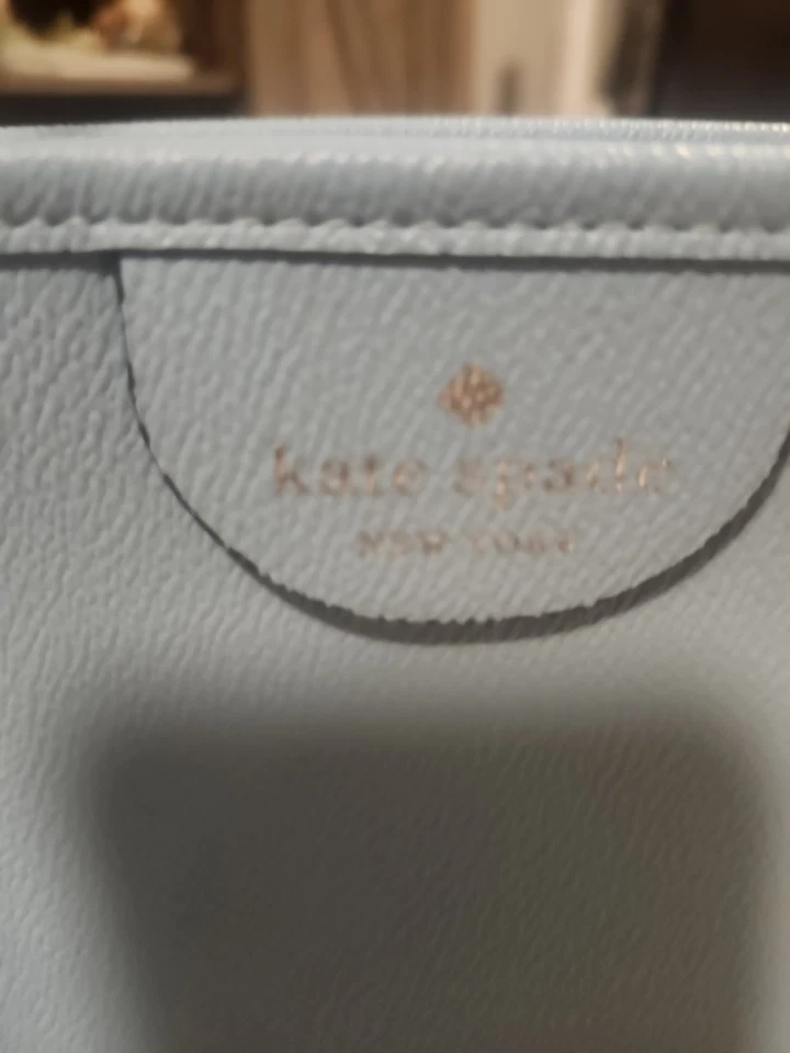 Kate Spade New York Light Blue Leather Tote Handbag - Image 2 of 4
