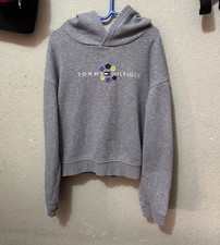 Tommy Hilfiger Girls Gray Floral Hoodie - Size L 12-14 