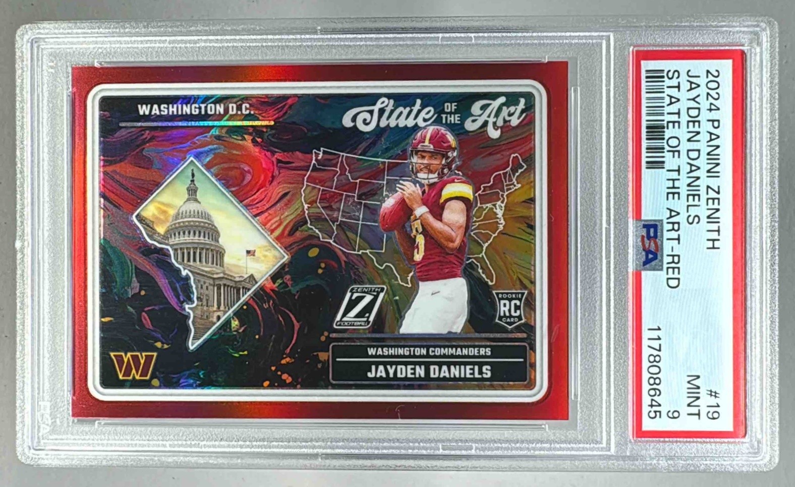 Jayden Daniels Panini Zenith State of the Art #19 Red