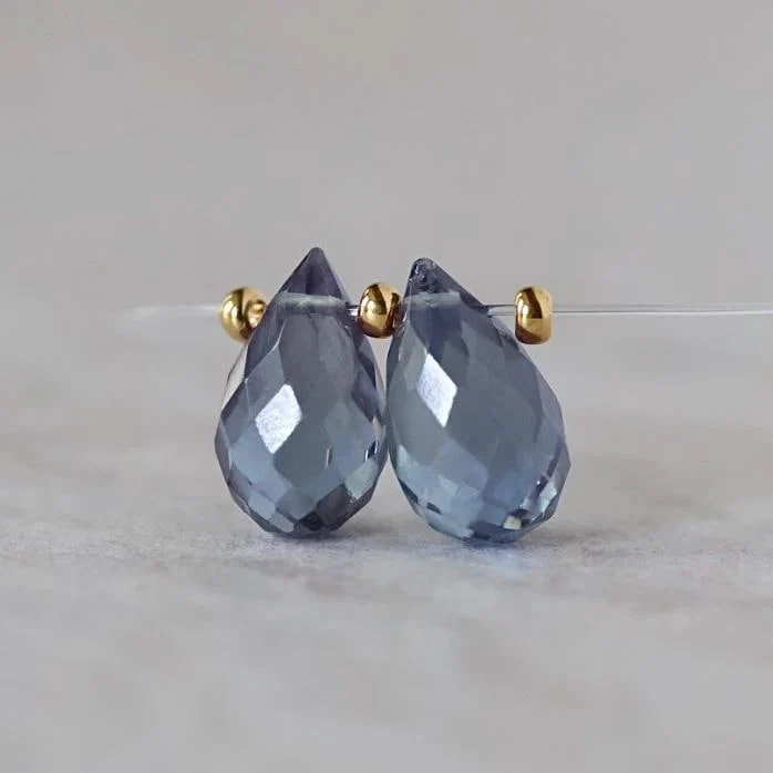 10mm Alexandrite Briolette Beads Faceted Teardrops Drops Gemstone for DIY