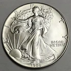 1986 American Silver Eagle 1 oz .999 Fine Silver Coin ASE d581