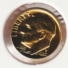 24k Gold Plate Rare Old US 1980 Liberty Roosevelt Dime Collector Collection Coin