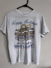 Junk Food Clothing Bud Light Holidays T-Shirt Small