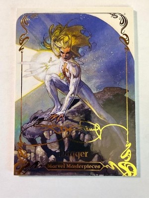 2018 Upper Deck Marvel Masterpieces Tier 1 Gold signature Dagger #19 card