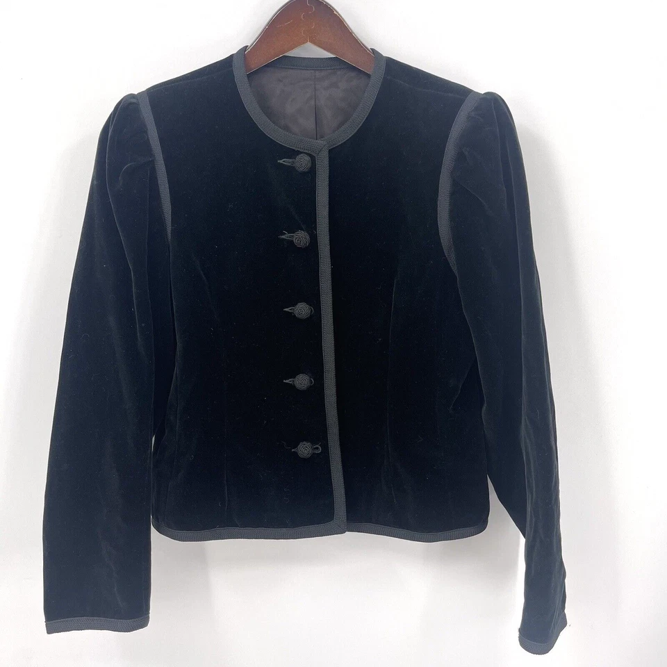 Blazer de terciopelo vintage Neiman Marcus para mujer 8 botones delanteros Cottagecore Quiet Lux Foto 2 de 4
