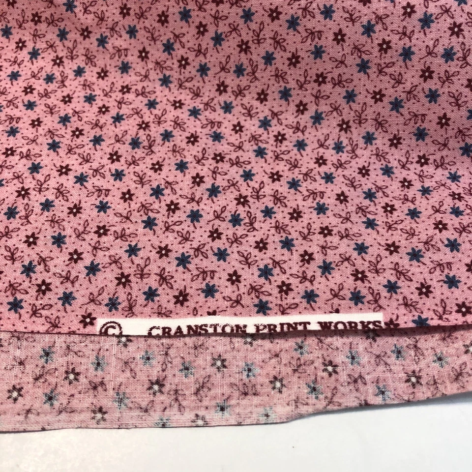 1 Yard Pink Calico Fabric 42" wide Cranston Cotton - Imagem 4 de 4