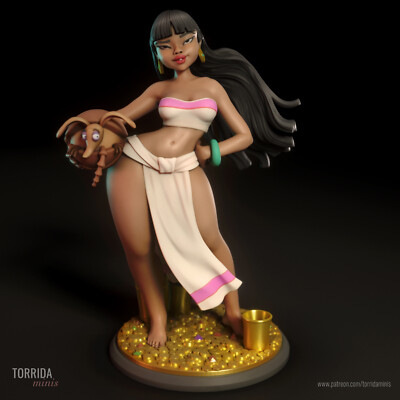 Chel, Road to El Dorado, sexy Pin Up, Figur, 3D Druck, Torrida, UNBEMALT
