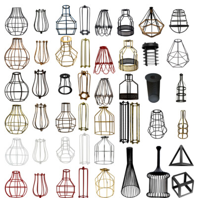 Lampenschirm E27 B22 Hängelampe Vintage Käfig Draht Schirm Loft Stil Metall DIY