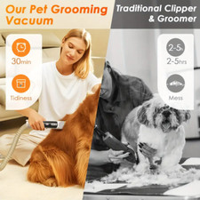 Dog  Cat Pet Grooming Vacuum with 7 Grooming Tool Hair Suction Power