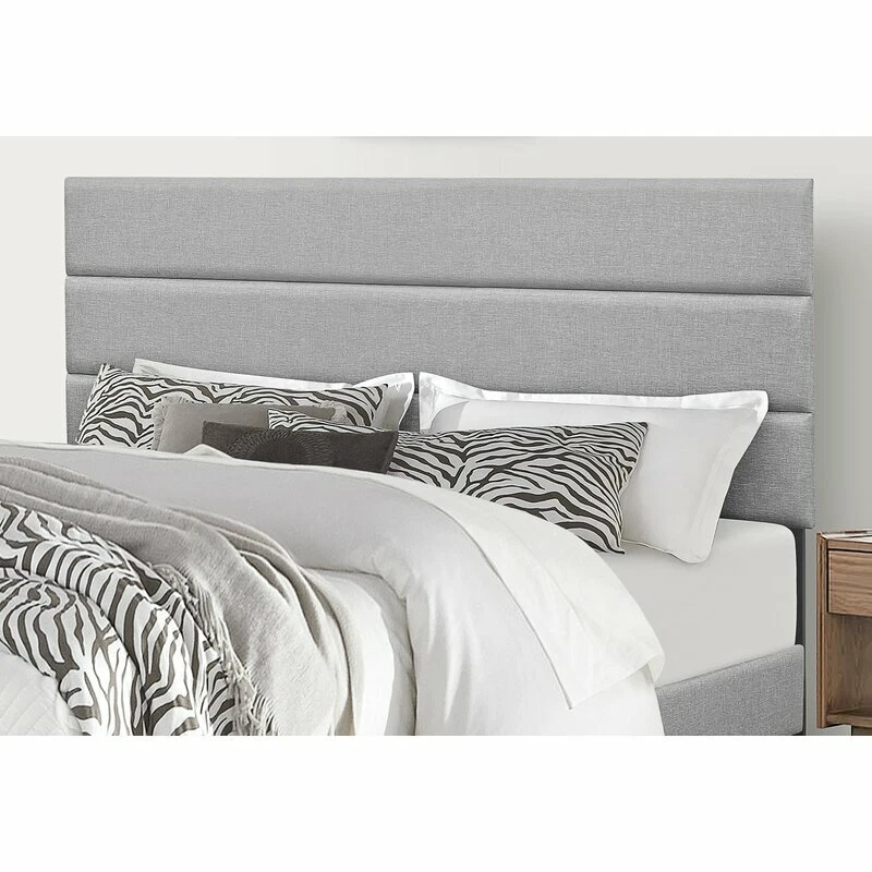 灰色内饰床头板木质大号厚底床家用卧室家具 — 第 4/4 张图片