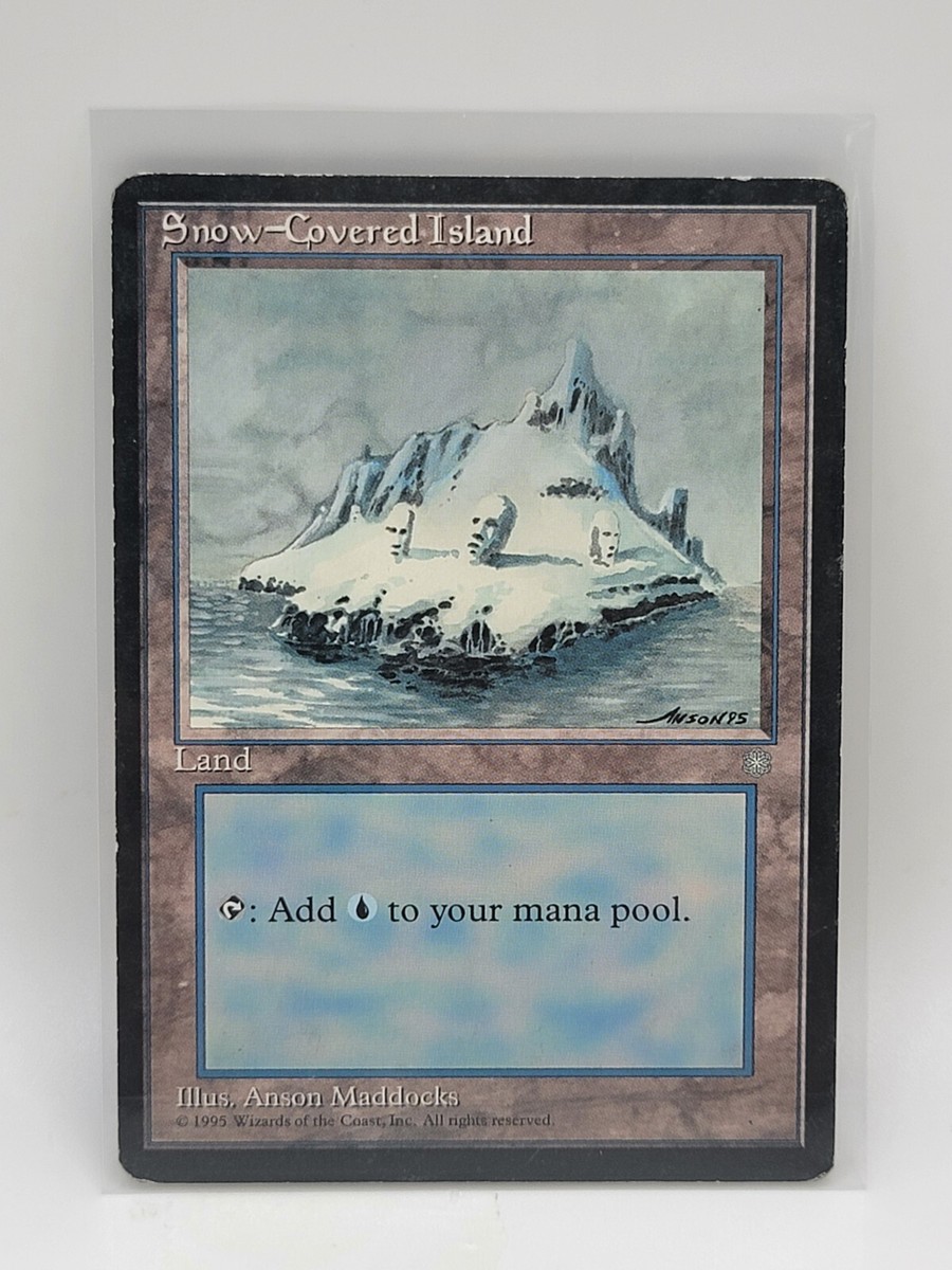 MTG Snow-Covered Island Ice Age Regular Land | eBay