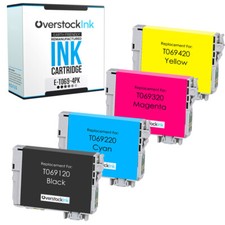 4-Pack Compatible OSI T069 Black Color Ink for Epson Stylus NX300 WorkForce 1100