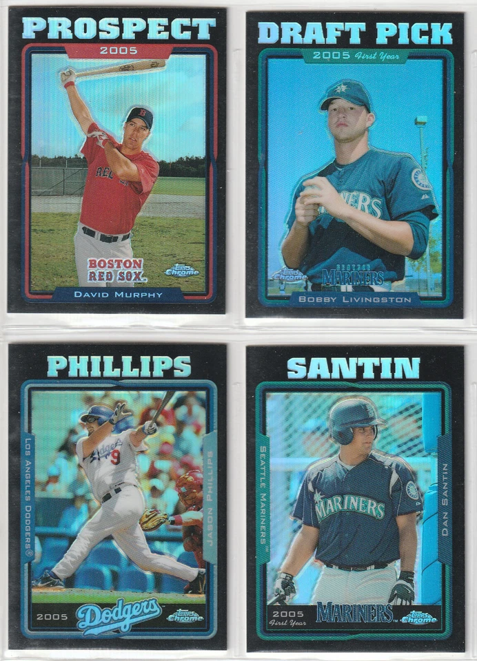 2005 TOPPS CHROME BLACK REFRACTOR /225 UPICK DONTRELLE LACKEY SHIELDS LEE - Image 4 of 4