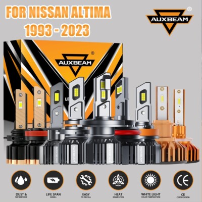 AUXBEAM F15 90W LED Headlights H4 9007 9005 H9 H11 for Nissan Altima 1993-2023