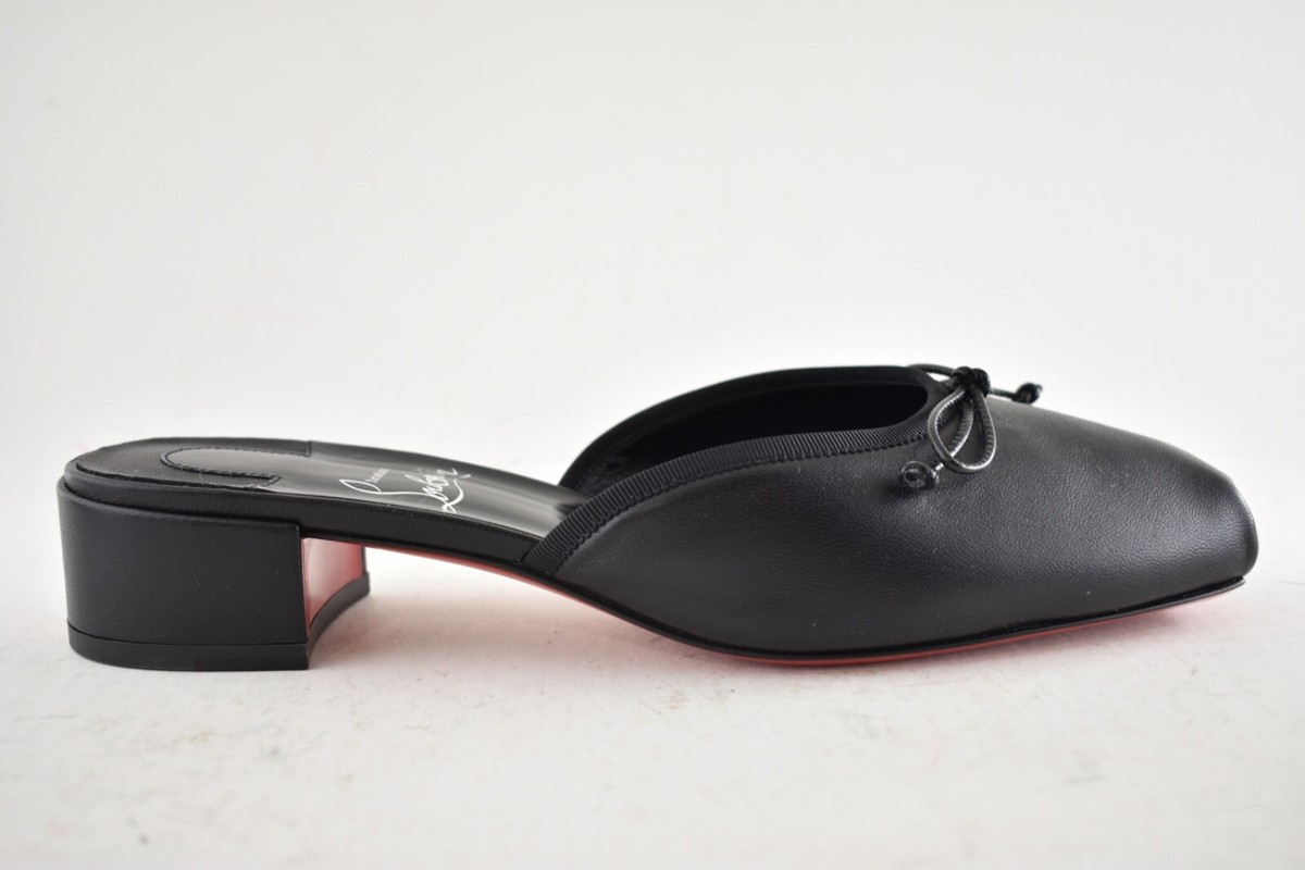 Christian Louboutin Mimiflirt 30 Black Ballet Ballerina Slide