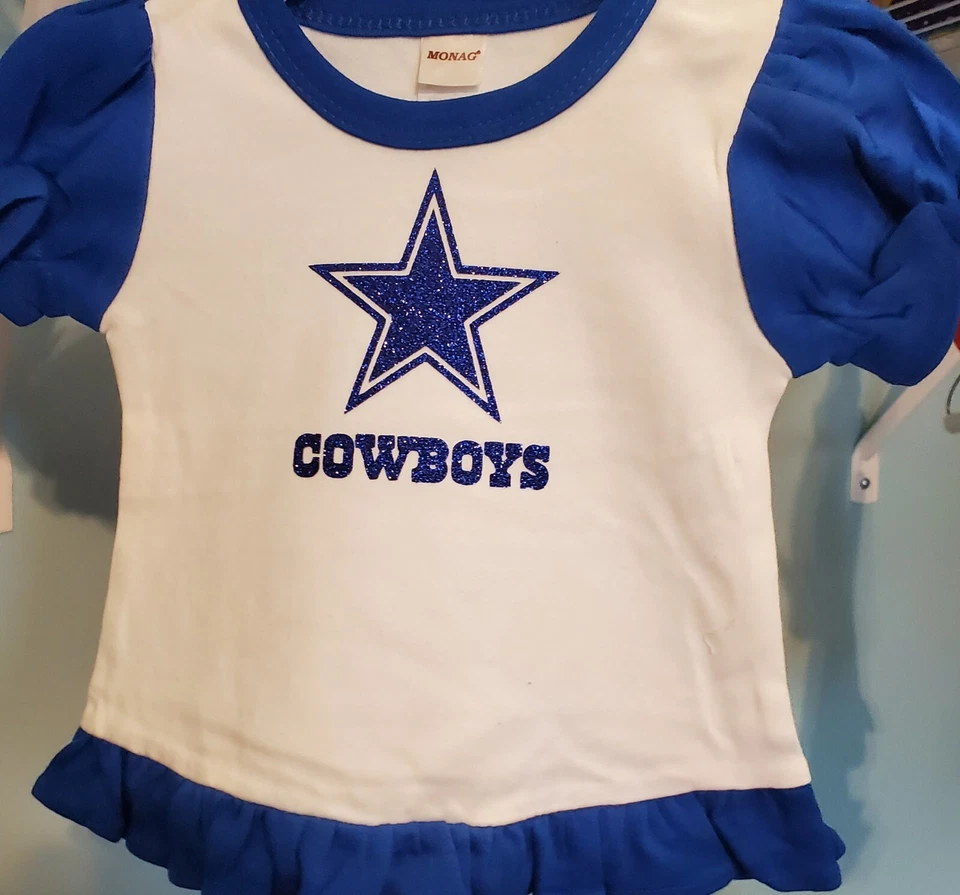 Vaqueros Bebé/Bebé Niña Conjunto Vaqueros Bebé Regalo Niña Dallas Fútbol Bebé Regalo Foto 2 de 3