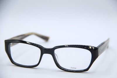 NEW SAMA ARTE-3 BLACK BROWN HORN  AUTHENTIC DESIGNER EYEGLASSES 50-18