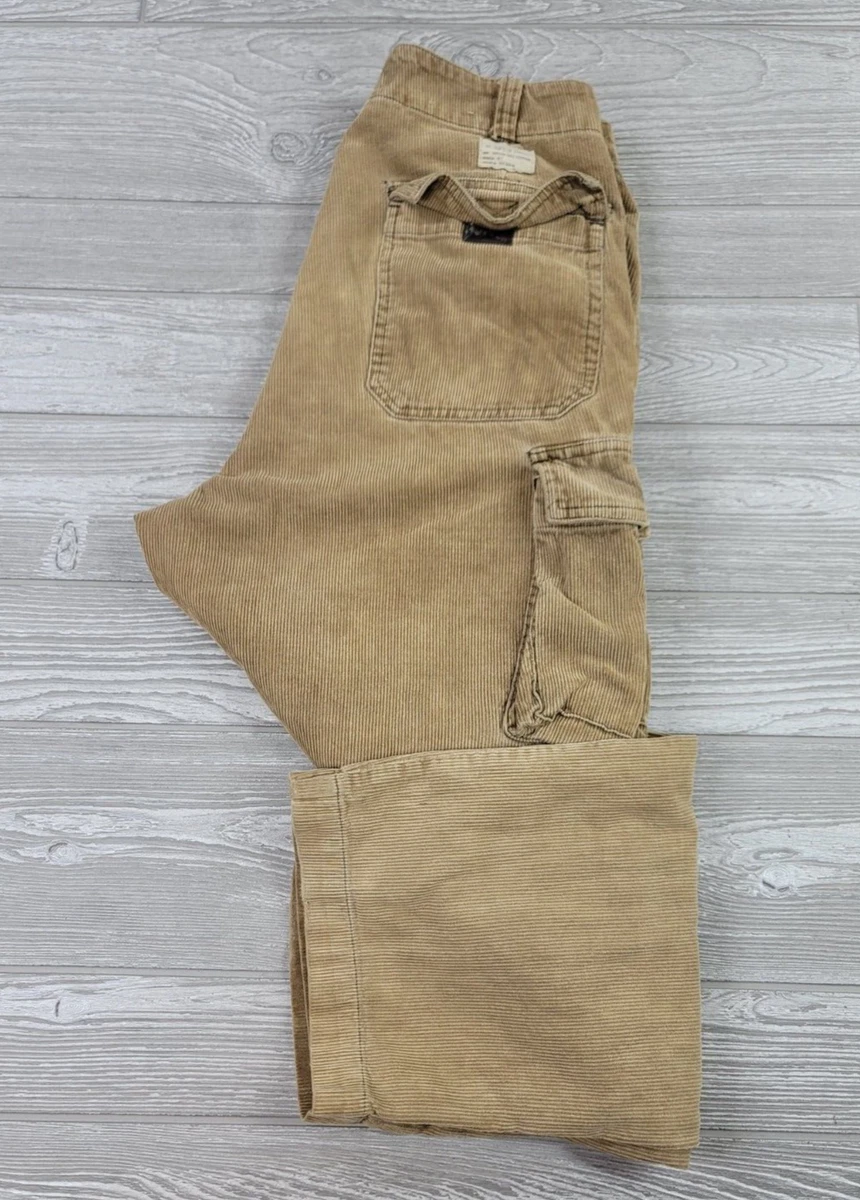 Vtg American Eagle Outfitters Mens 32x30 Baggy Wide Leg Corduroy Cargo Pants