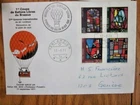 Switzerland FLOWN HOT AIR BALLOON FLIGHT SIGNED BY PILOT+INFO CARD 1971 BRASSUS