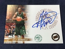 O3-33 BASKETBALL CARD - DEJI AKINDELE - AUTOGRAPHED - 2005 PRESS PASS