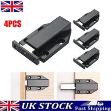 4PCS Door Push To Open Magnetic Cabinet Catch Heavy Duty Latch ABS Black