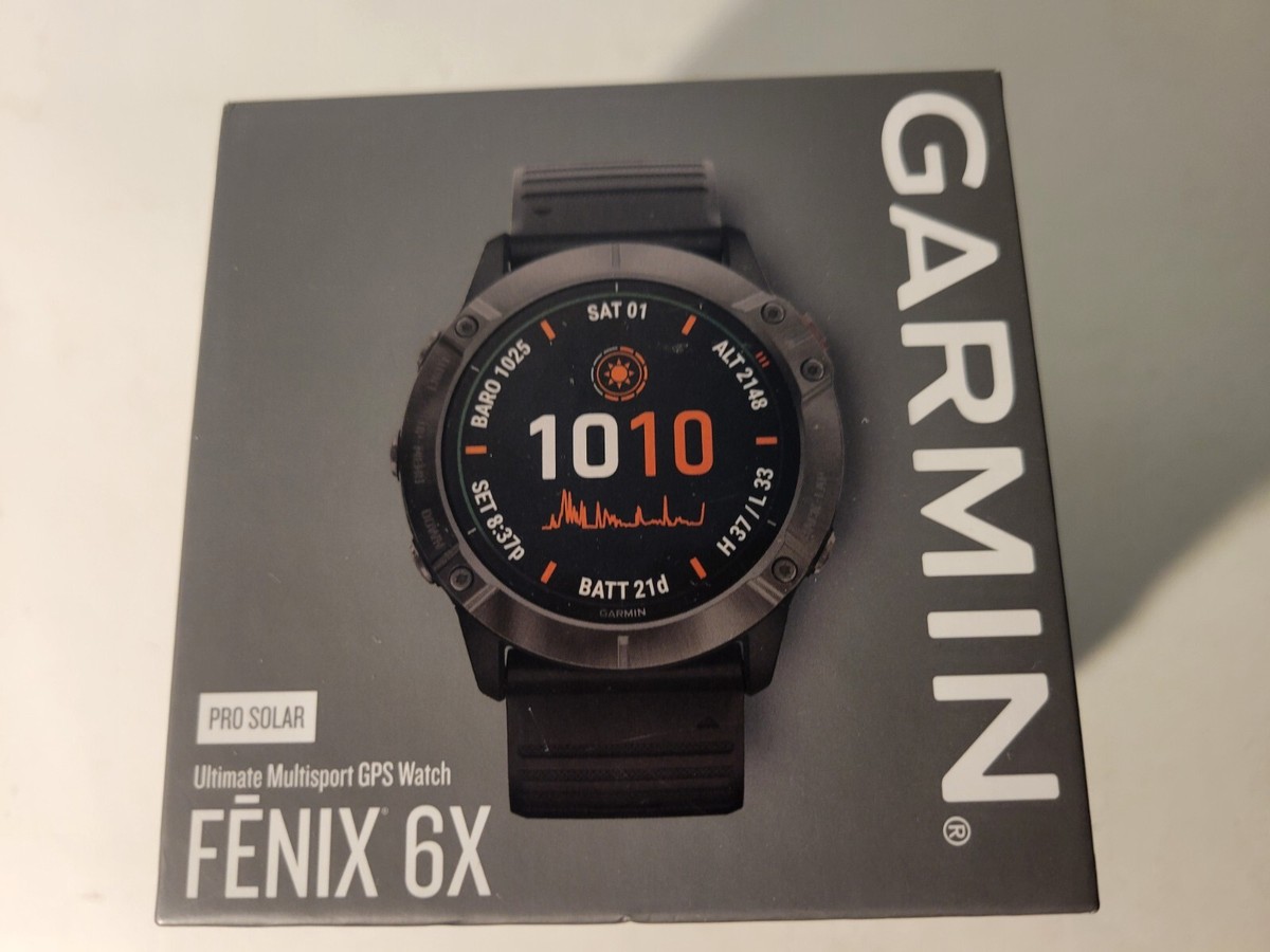 Garmin fenix 6X Pro Solar Unisex GPS Watch - Gray/Black (010 Garmin fenix 6X Pro Solar Unisex GPS Watch - Gray/Black (010