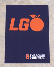 2019 SYRACUSE ORANGE NCAA Football Pocket Schedule