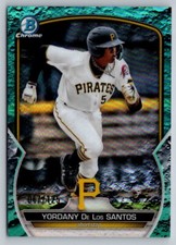 Yordany De Los Santos 2023 Bowman Aqua Lunar Crater Refractor /125 Pirates