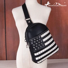 US04-212 Montana West USA Flag American Pride Crossbody Bag Sling Purse