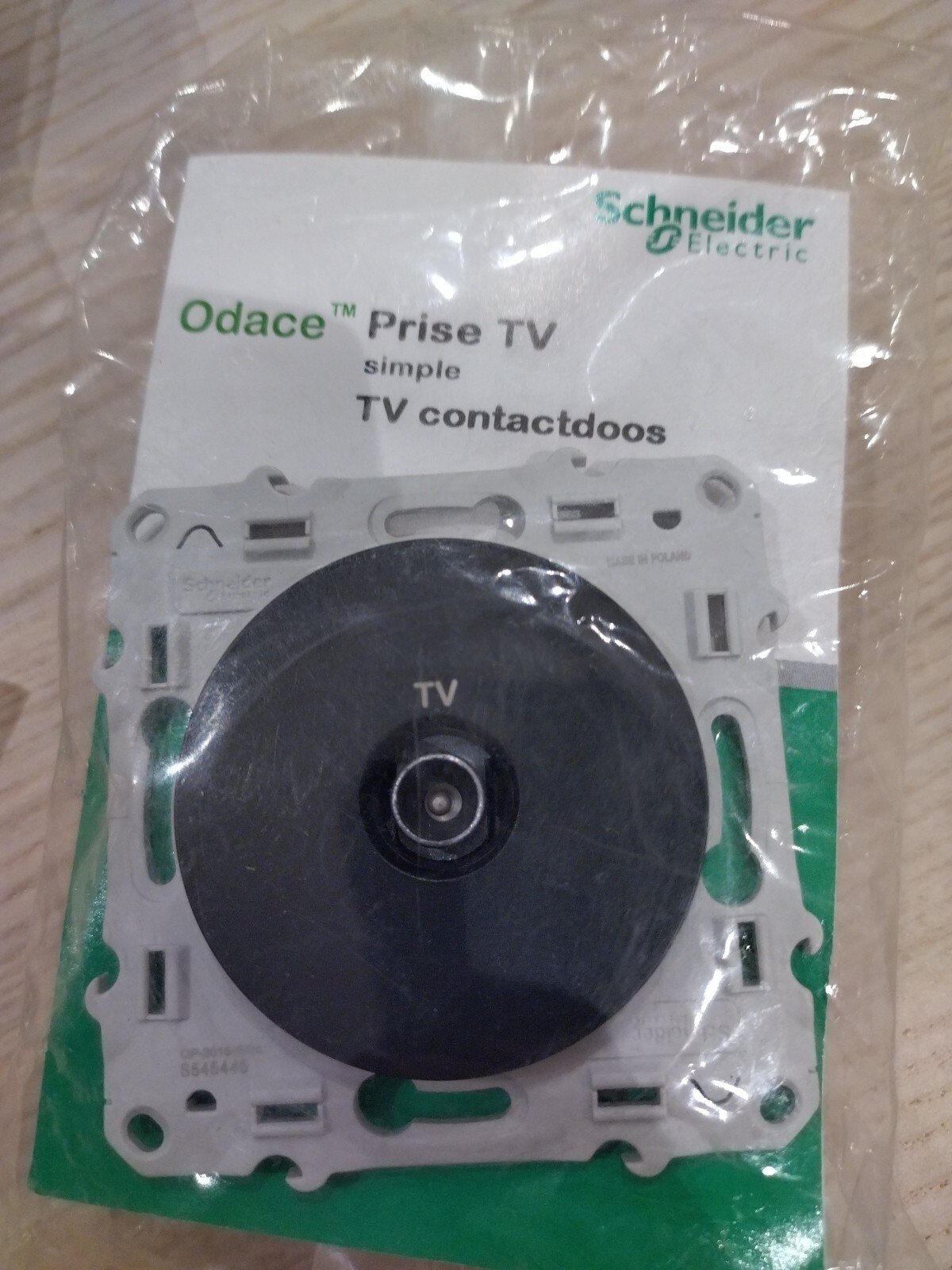Prise TV à vis anthracite Odace