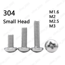 M1.6-M3 304 Stainless Steel Non-Standard Phillips Cross Small Pan Head Screws 