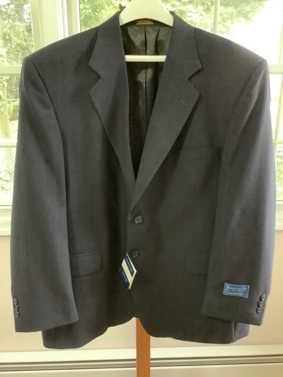 Men's JCPenney Towncraft Navy Stripe Suit Jacket 44Short NWT