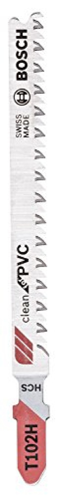 Bosch Professional 5x Lame per seghetto alternativo Expert T 102 H Clean for PVC
