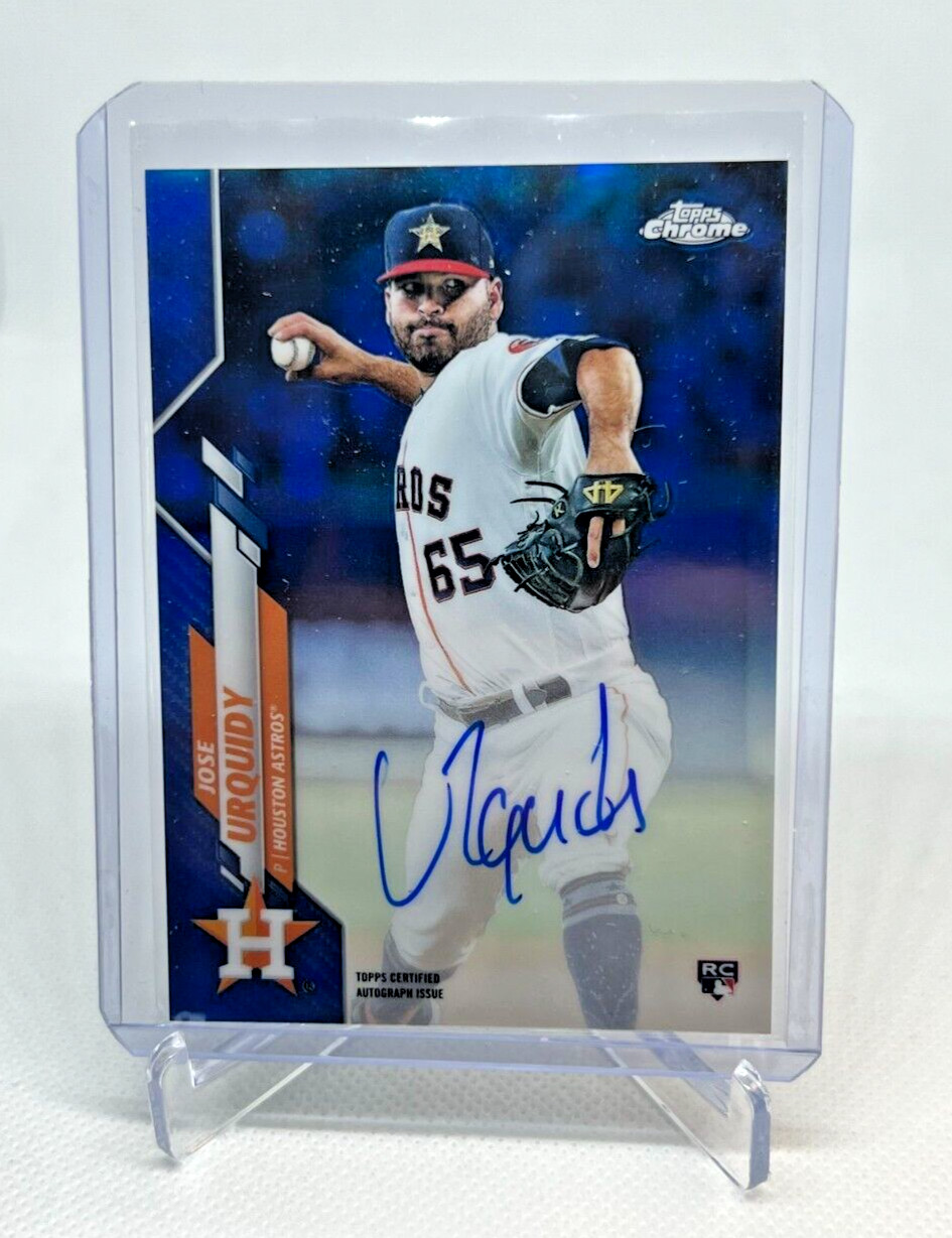 2020 Topps Chrome Jose Urquidy RC True Blue Refractor 44/150 #RA-JU Astros