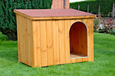 Cuccia in legno da esterno per cani di media/grande taglia, spessore pareti 16mm