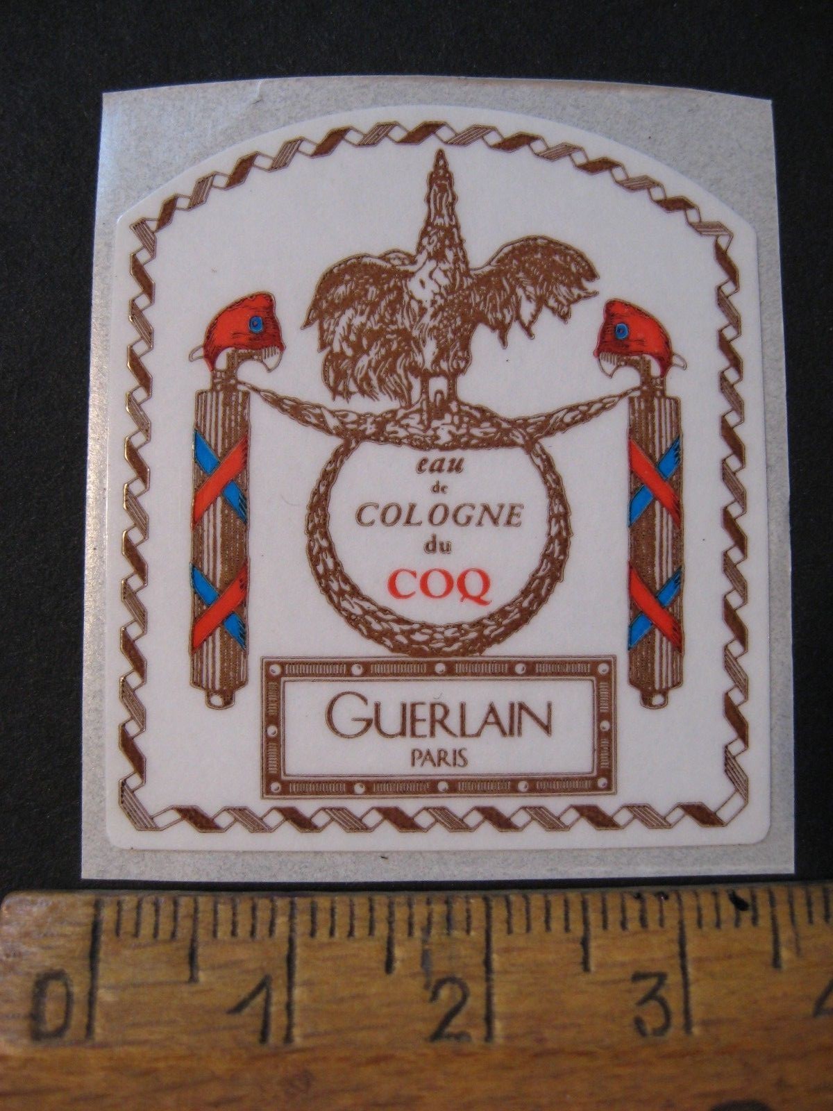 Guerlain Paris Eau de Cologne du Coq Medium Model Label