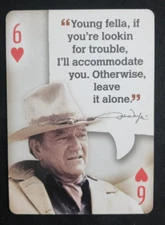 2021 Masterpieces John Wayne Playing Card 6 Hearts