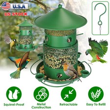 Wild Bird Feeder Squirrel-Proof Chew-Proof Metal 360  Perch Bird Feeder Hanging