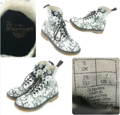 doc martens flower print boots