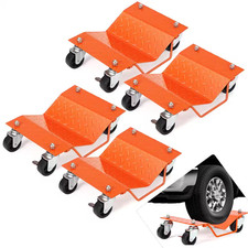 4-Piece Car Wheel Dolly Set with 360  Lockable Caster, Tire Moving Cart for Gara