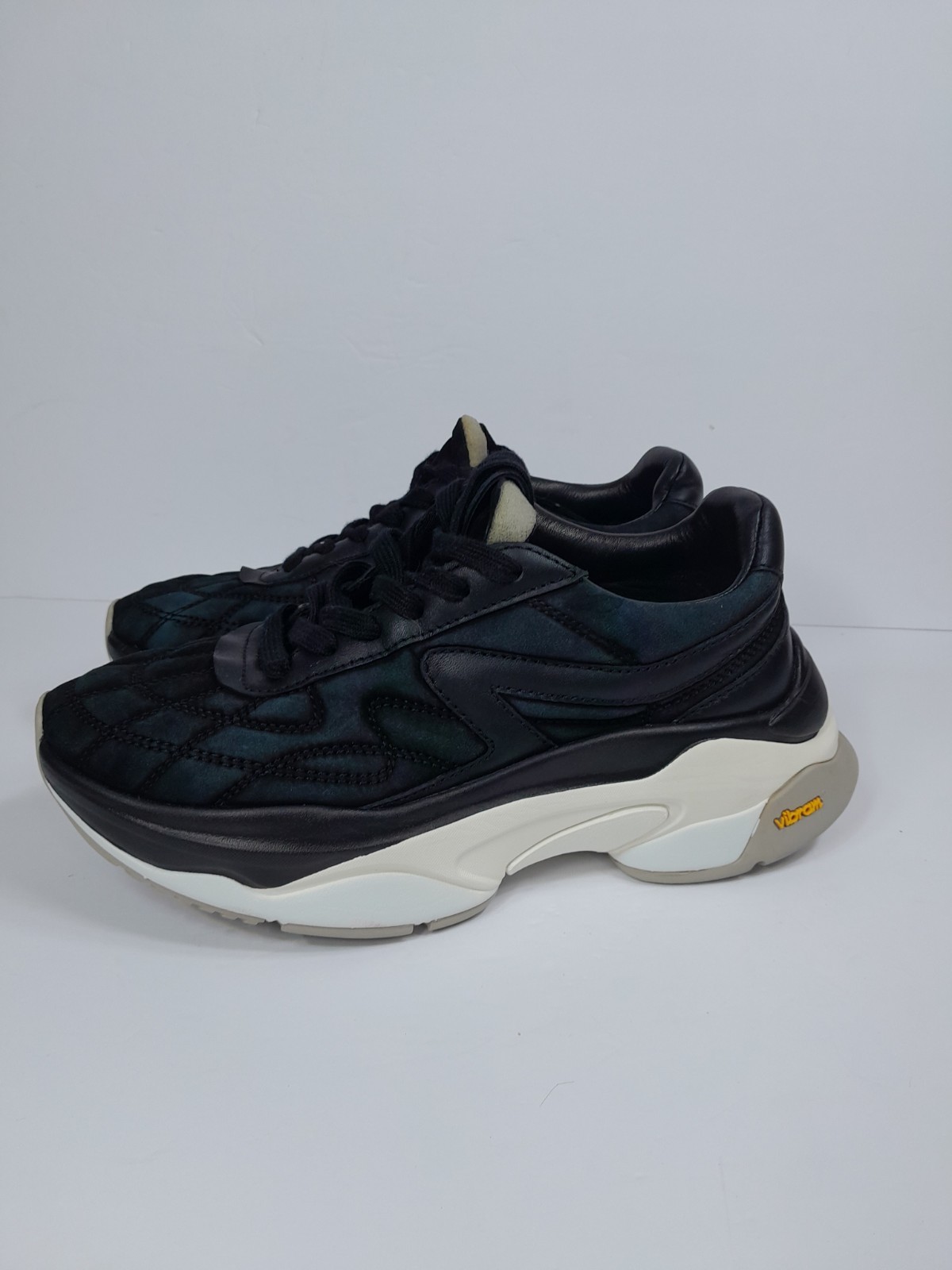 SAOLA Rag & Bone Legacy Runner Sneakers Donna 6.5 EU 36.5 Trapuntato Suola Vibram Nero