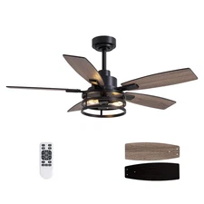 46 Inch Ceiling Fans with Lights and Remote Control, Farmhouse Ceiling Fan fo...