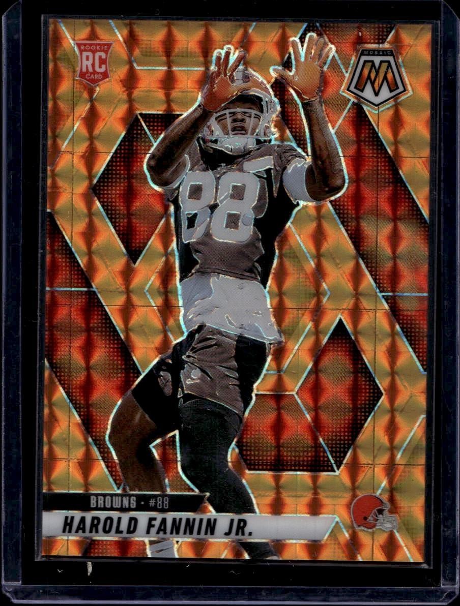 2025 Panini Mosaic #384 Harold Fannin Jr. Mosaic Orange #/199