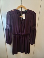 NWT Express Dress Womens Size Small Long Sleeve Lace Accents 