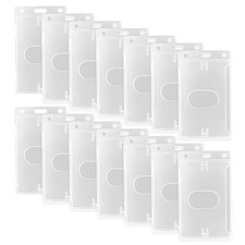 15 Pcs Badge Card Holder Clear Plastic Id Holders Cards Sleeves Hard