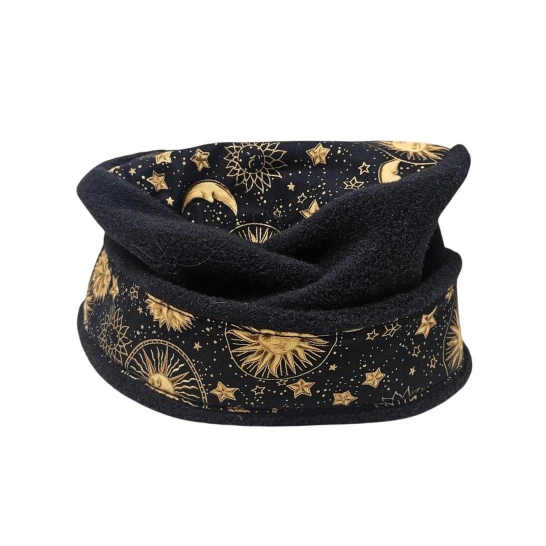 Vintage 90s Celestial Fleece Bucket Hat Sun Moon Whimsygoth Gorpcore Star